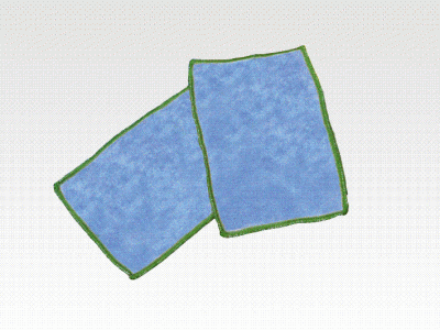 Microvezeldoek klein formaat 13 x cm blauw (Greenspeed) | Microvezelshop microvezeldoeken, schoonmaakartikelen